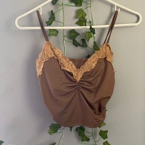 SHEIN brown cami crop top
